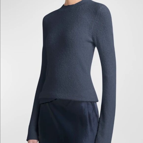 Vince $345 soft boucle silk cashmere long sleeve crewneck sweater M - Picture 1 of 12